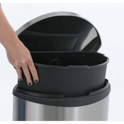 Eko Eko Shell Bin Pédal Bin 30L Matt en acier inoxydable