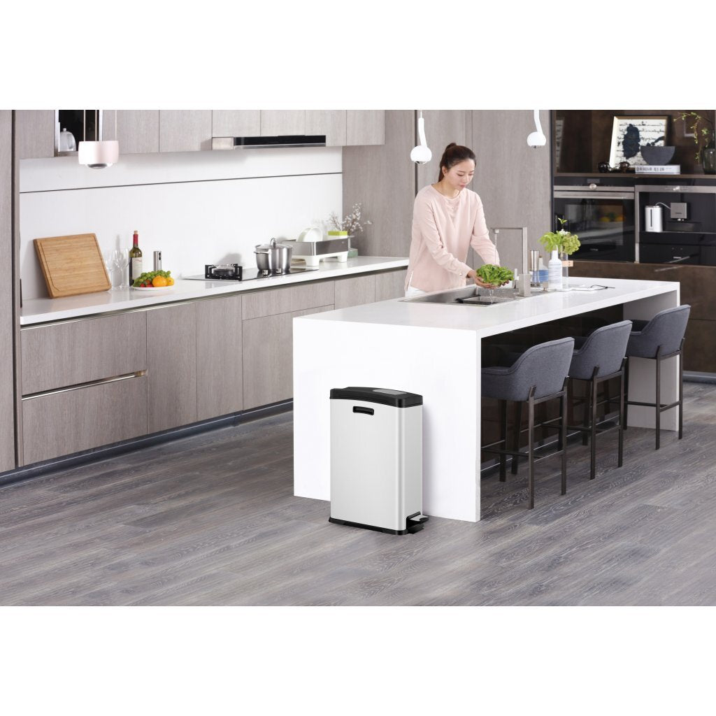 Eko eko se réjouir du seau de pédale 30l blanc