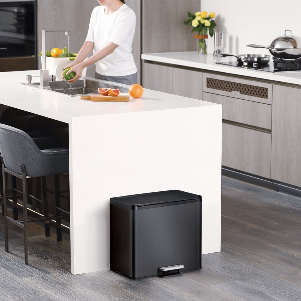 Eko Eko Pedal Bin Essential 2x15 L noir
