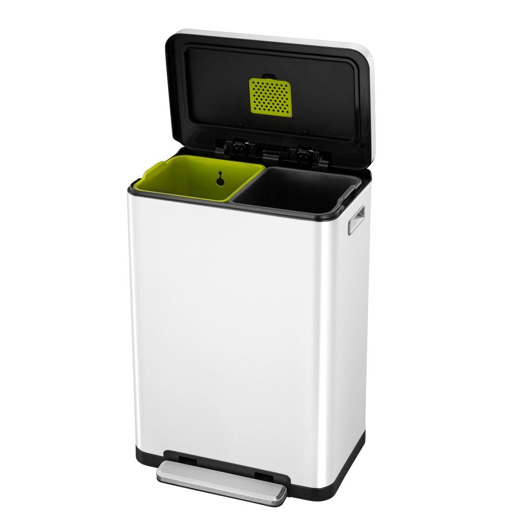 Eko Eko X-Cube Pedal Bin 2x20L White