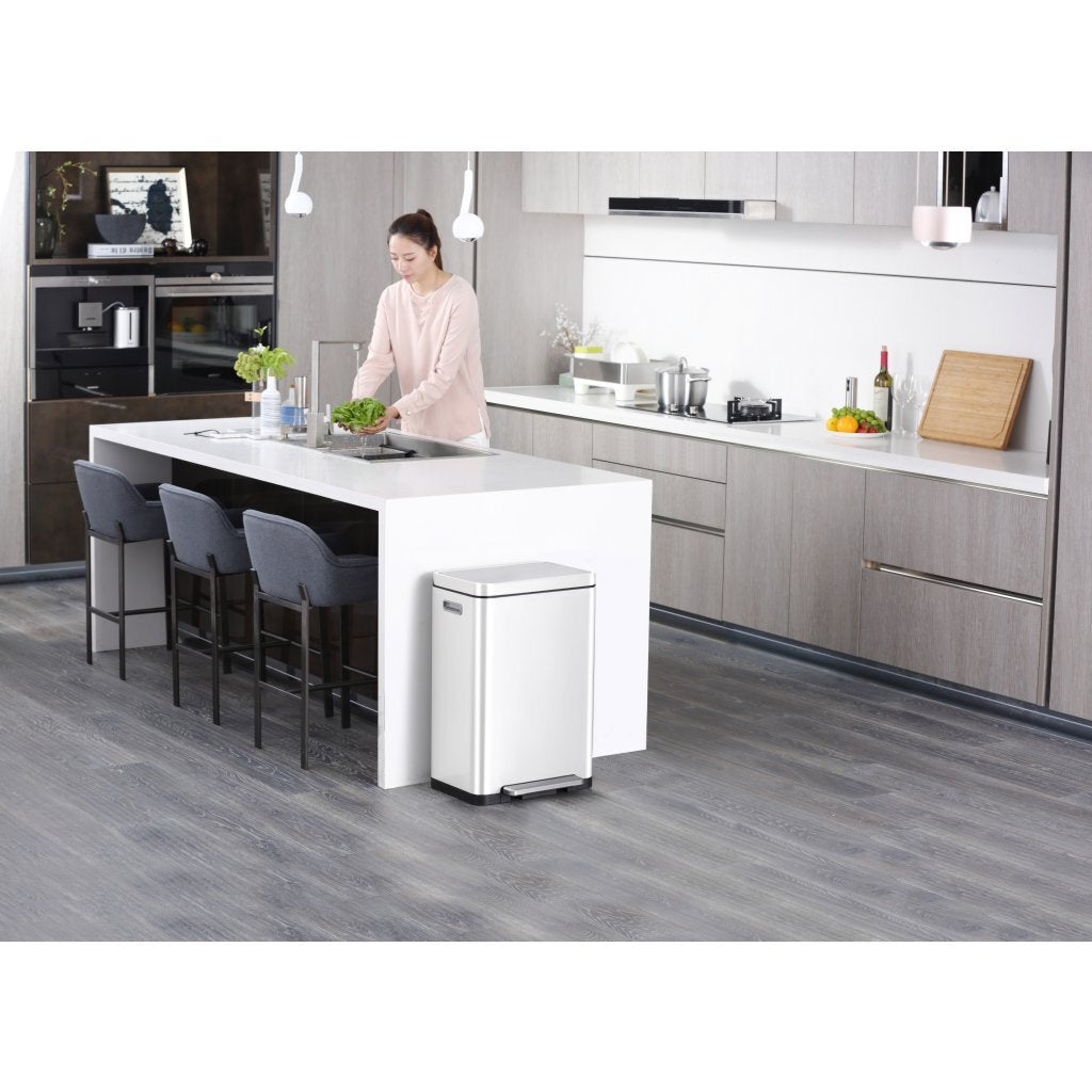 Eko Eko X-Cube Pedal Bin 2x20L White