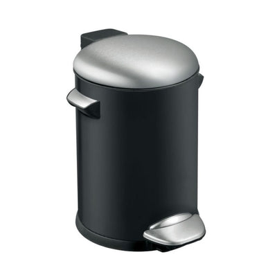 Eko Vepa Bins Belle Deluxe Pédale Bin 3L Black Silver