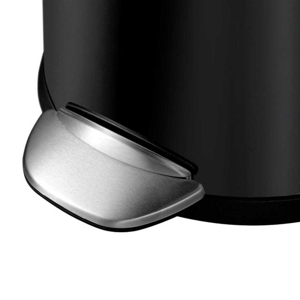 Eko Vepa Bins Belle Deluxe Pédale Bin 3L Black Silver