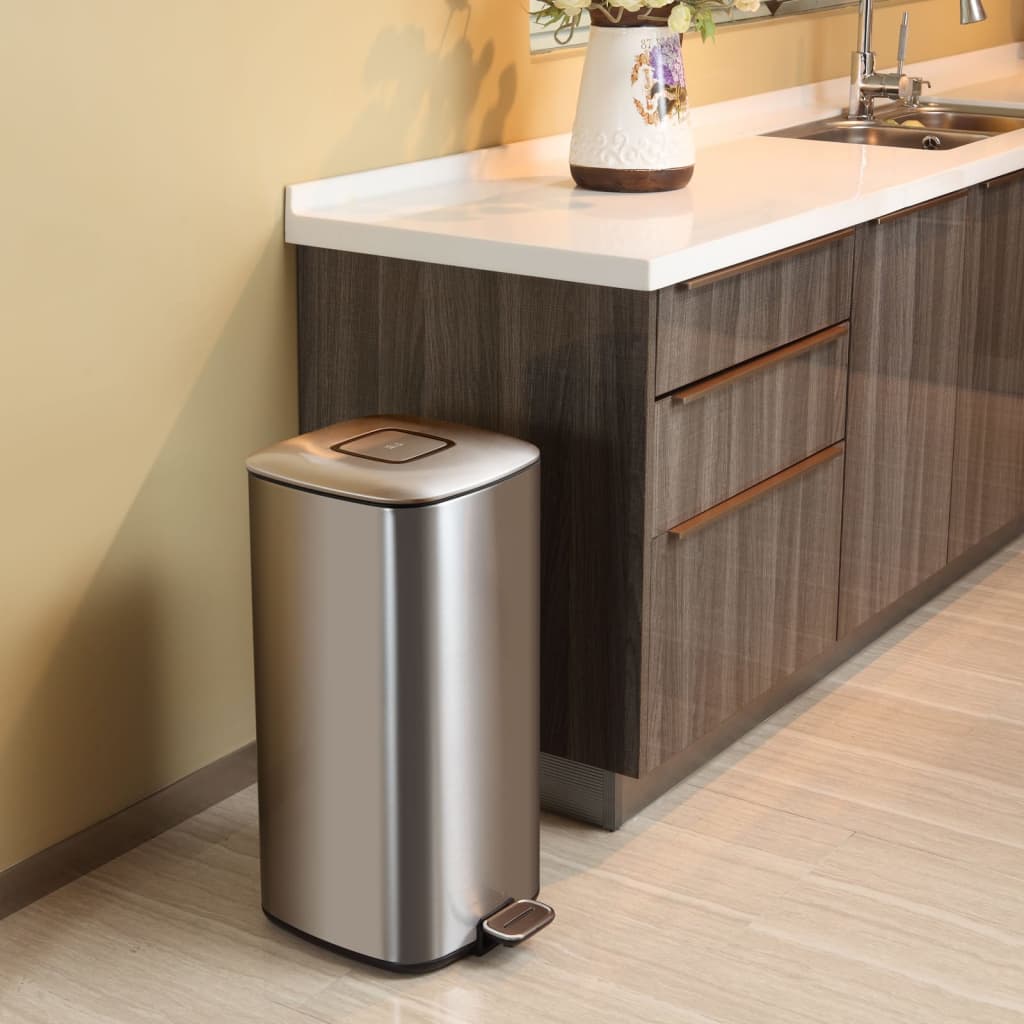 Eko Eko Pedal Bin Rains 20 L Mat Silver Colored