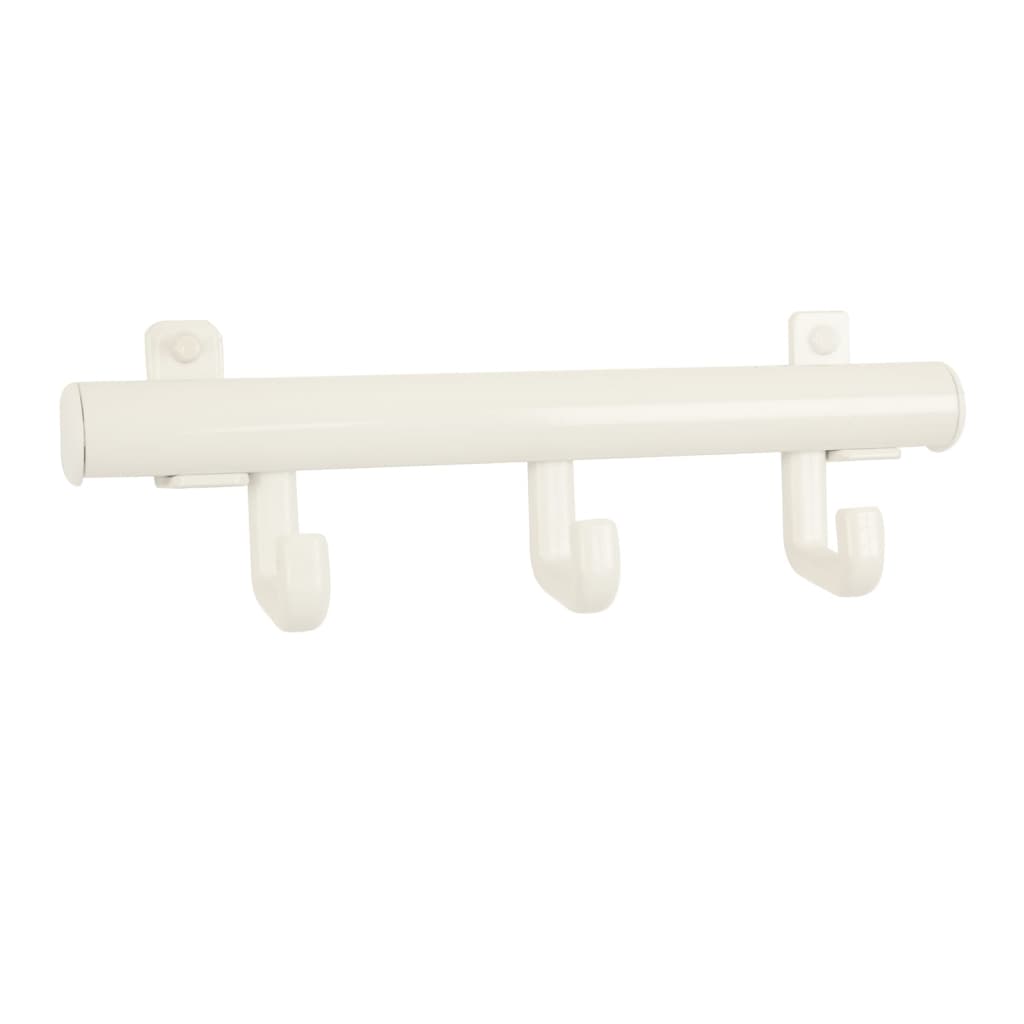 Rack de manteau en V-parts en V avec 3 Haken Techno 3 blanc