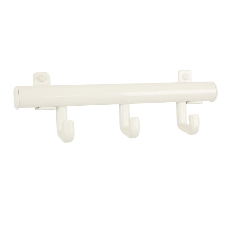 Rack de manteau en V-parts en V avec 3 Haken Techno 3 blanc