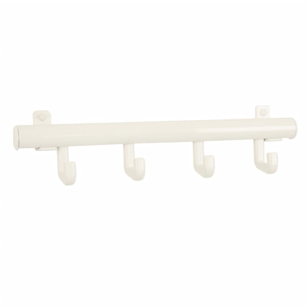 Rack de manteau en V-parts en V avec 4 Haken Techno 4 blanc