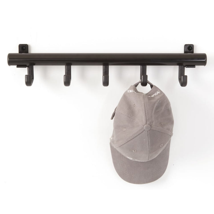 Rack en manteau en V-parts en V avec 5 Haken Techno 5 noir