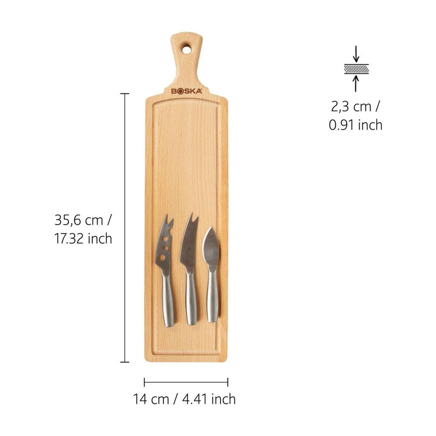 Boska amigo service à fromage 4 pièces 44x11,2cm