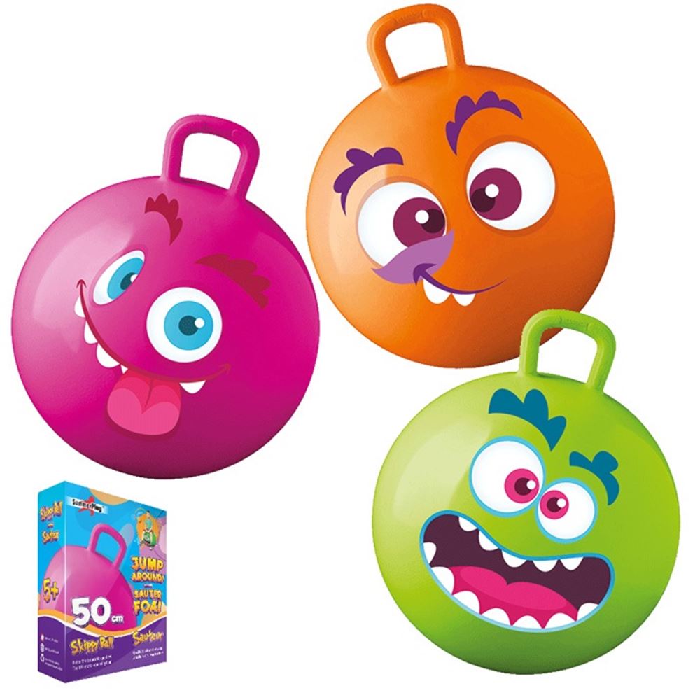 Ballon Skippy Summerplay avec visage 50cm