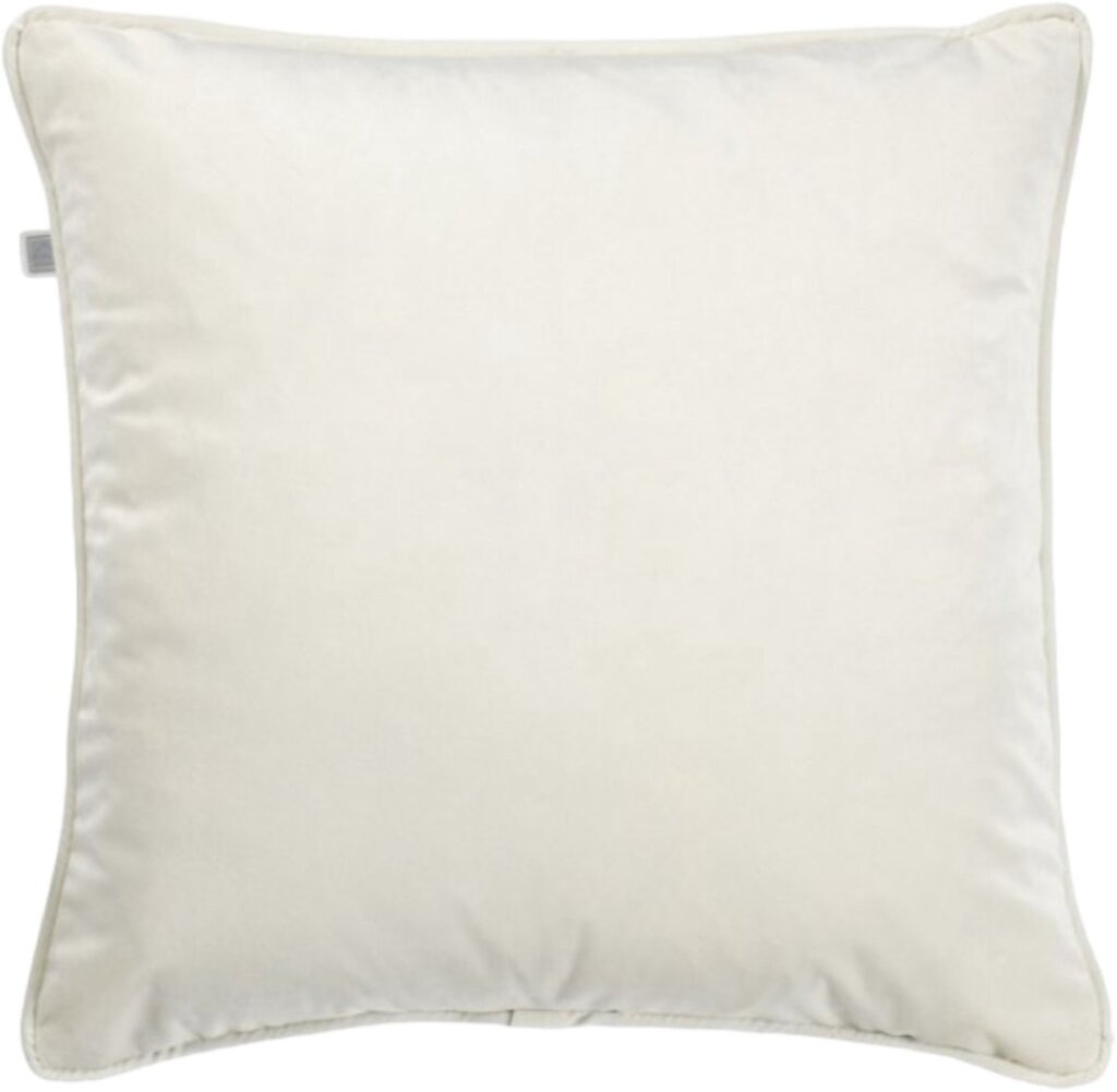 Décoration néerlandaise décor néern coussin décoratif finn 45x45 cm velours de couleur effen neige blanc - incluant le coussin intérieur