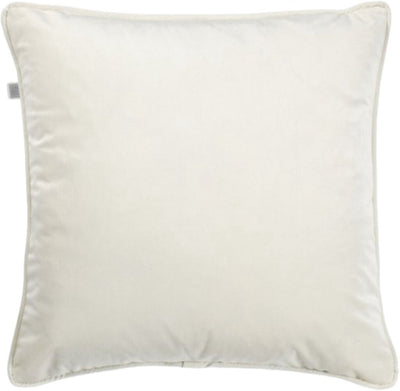 Décoration néerlandaise décor néern coussin décoratif finn 45x45 cm velours de couleur effen neige blanc - incluant le coussin intérieur