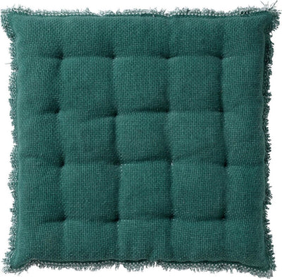 Décor hollandais décor néerlandais coussin de siège de burto en coton lavé à l'armoise vert 40x40 cm