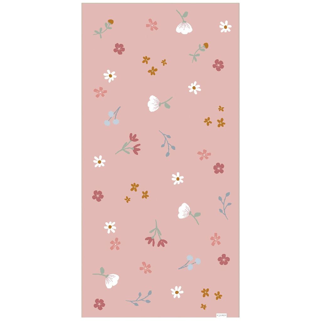 Little Dutch Pink Flowers serviette de plage 60x120 cm rose clair