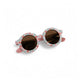 Petites lunettes de soleil hollandaises rondes à fleurs.