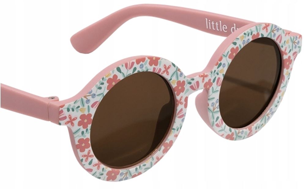Petites lunettes de soleil hollandaises rondes à fleurs.