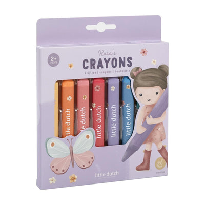 Crayons de cire Little Dutch rose 8 pièces | 3 pièces