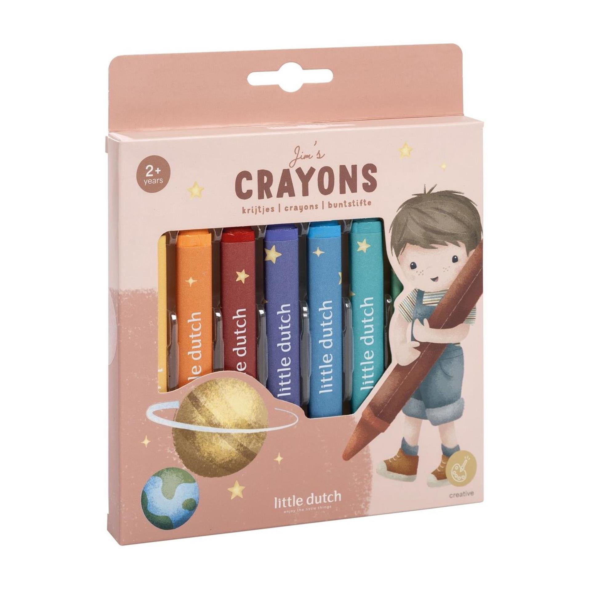 Crayons de cire Little Dutch Jim 8 pièces | 3 pièces