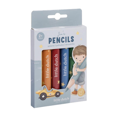 Crayons courts et épais Little Dutch Jim 6 pièces | 2 pièces