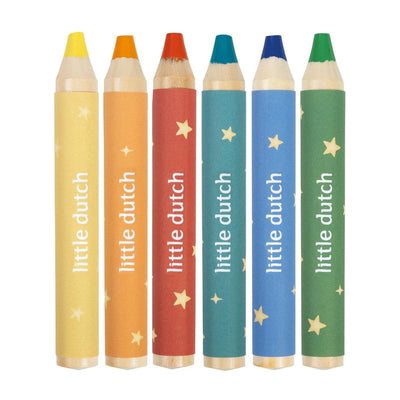 Crayons courts et épais Little Dutch Jim 6 pièces | 2 pièces