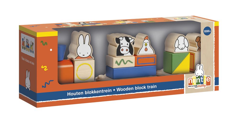 Les jouets bambolino bloquent le trains en bois
