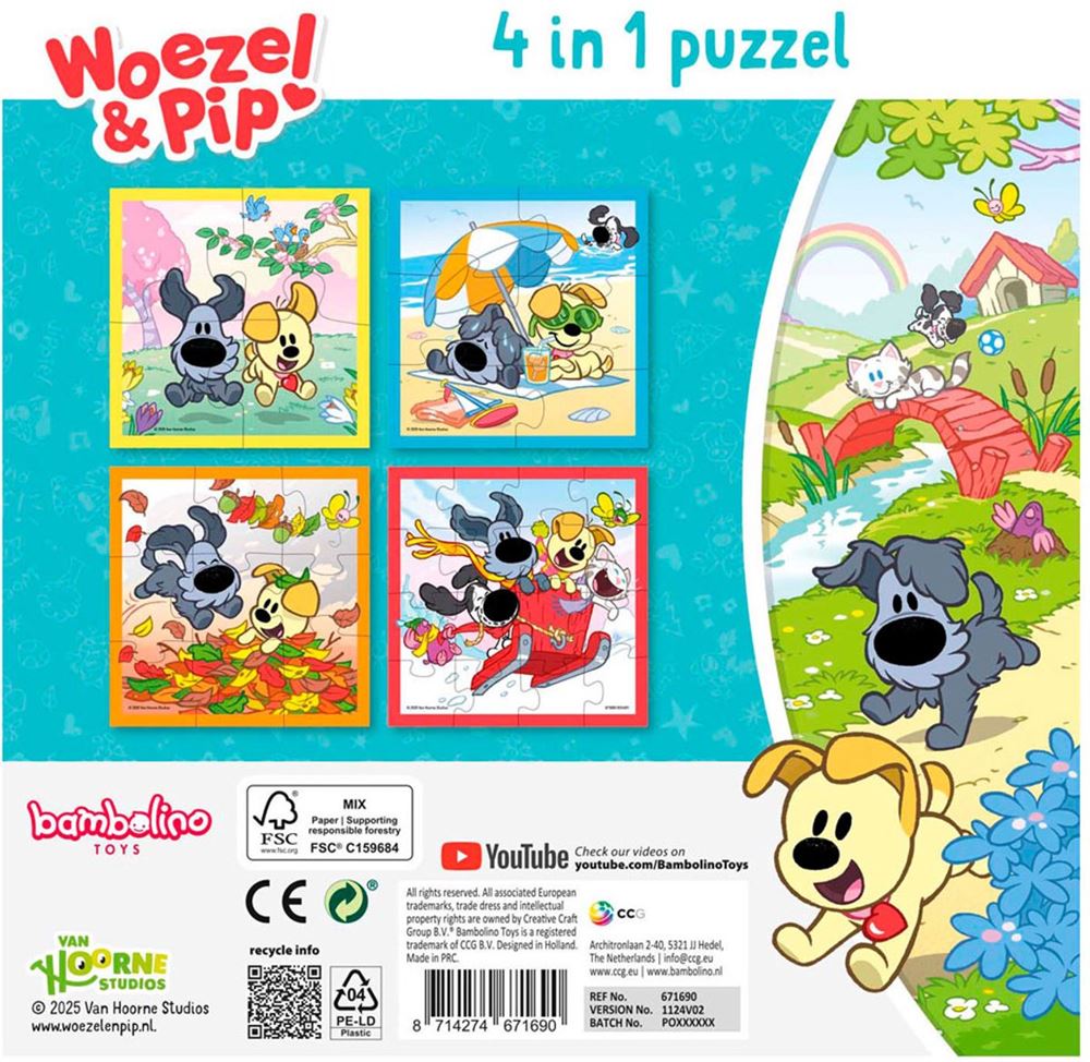 Bambolino Toys Wezel Pip 4-1 Puzzle