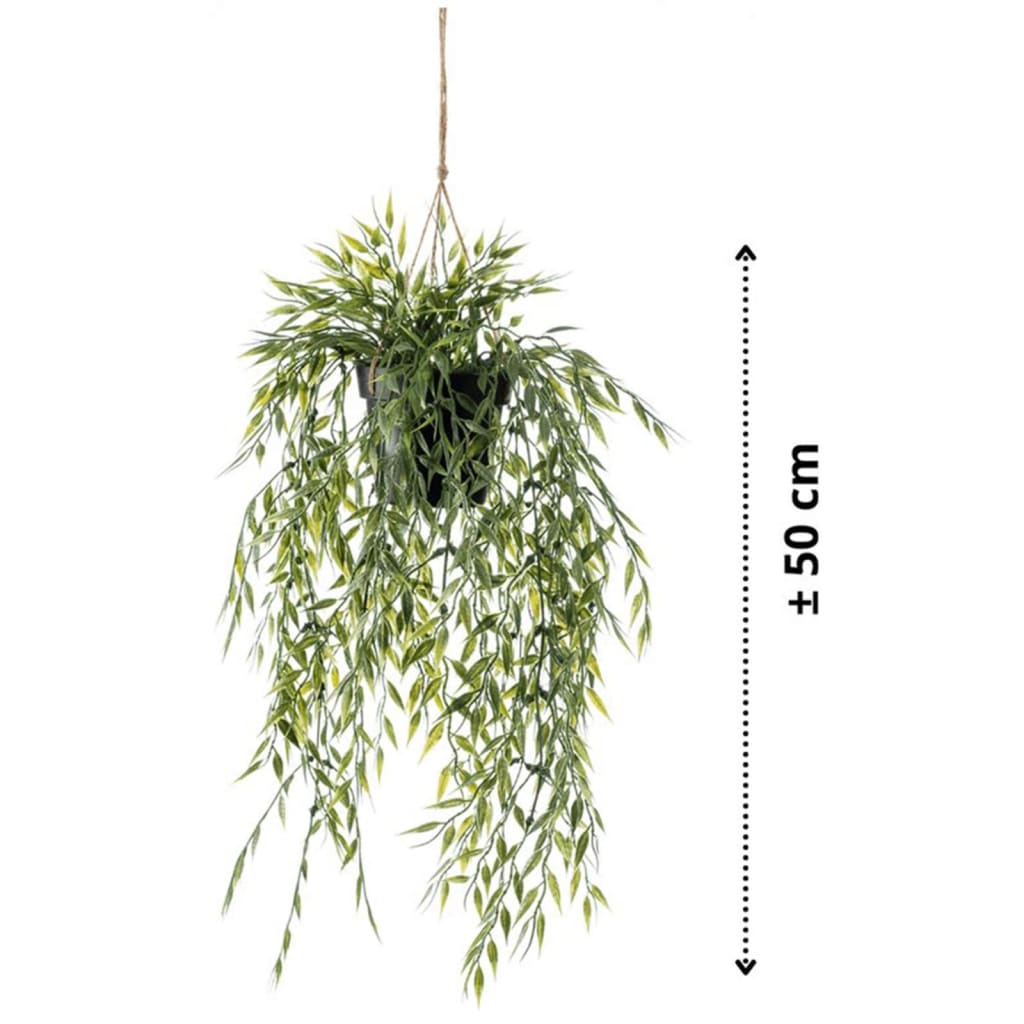 Emeraud Emerald Artificial Plant suspendu dans le bambou en pot 50 cm