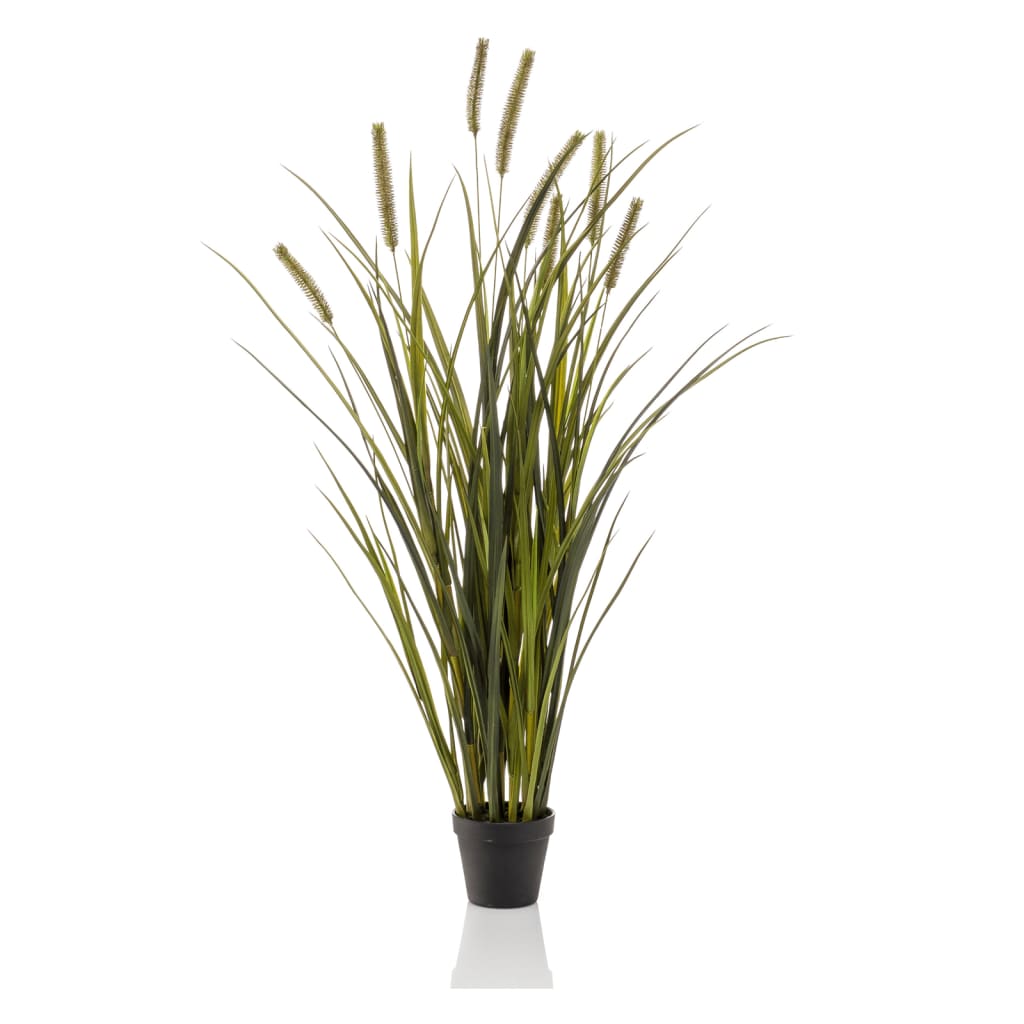 Emerald Emerald Art Plant dans Pot Cat Tail Grass 100 cm