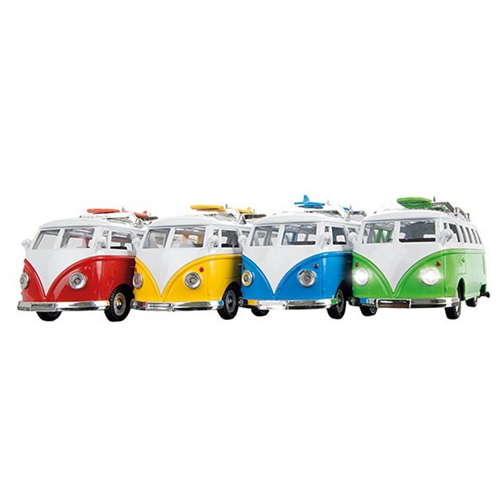 Metal Metal VW Bus + Light and Sound Assorti