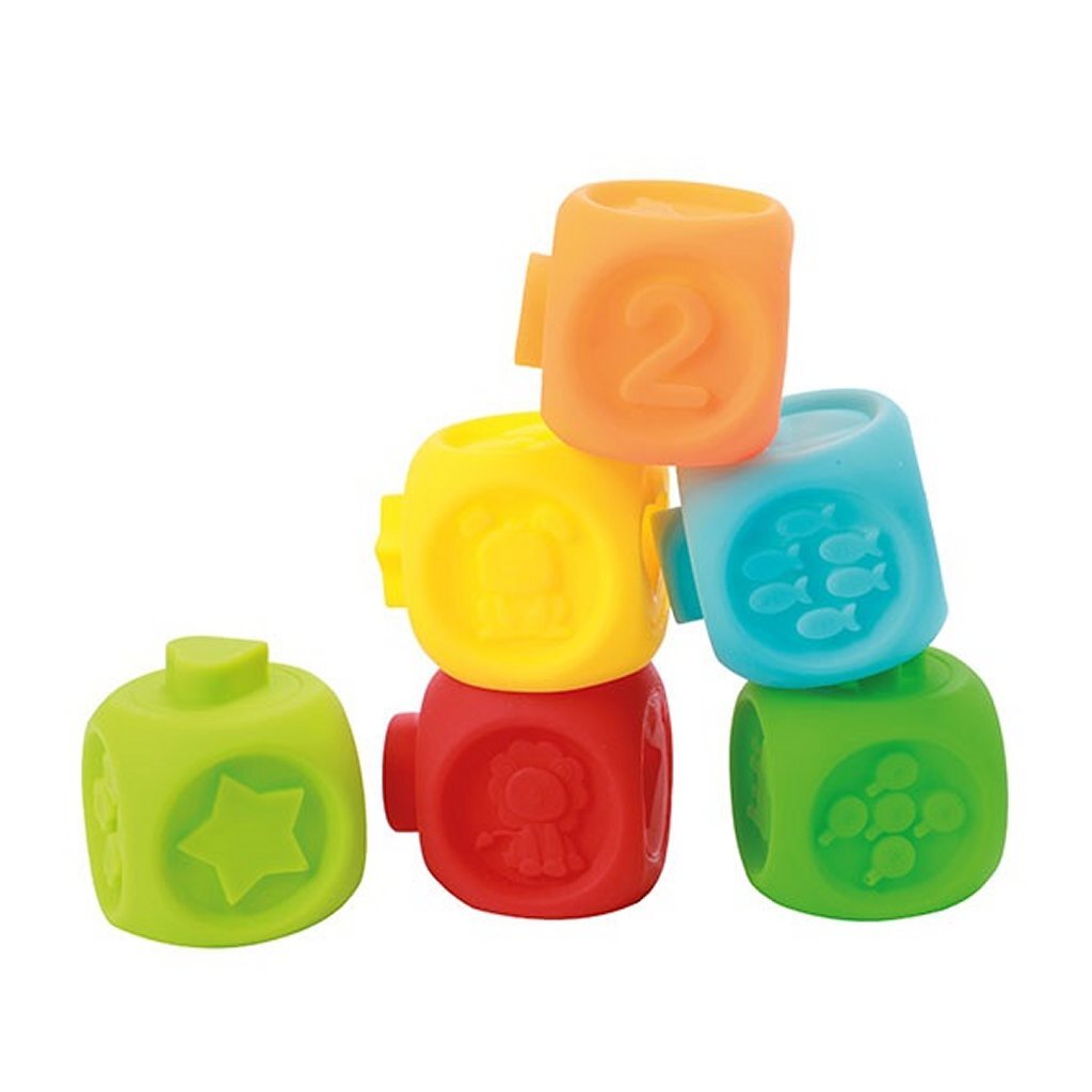 Petites étoiles Little Baby Stacking bloque 6 pièces + 2 animaux