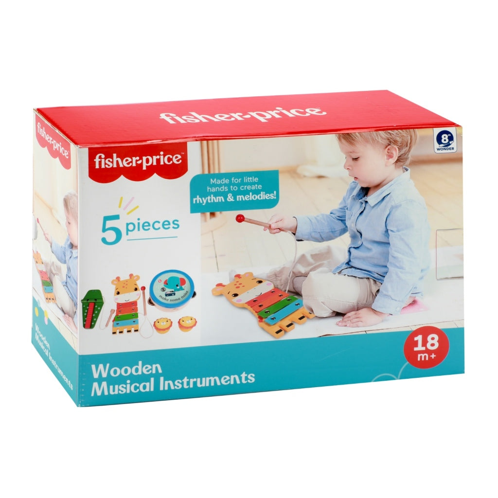 Fisher Price Instruments de musique en bois Animaux