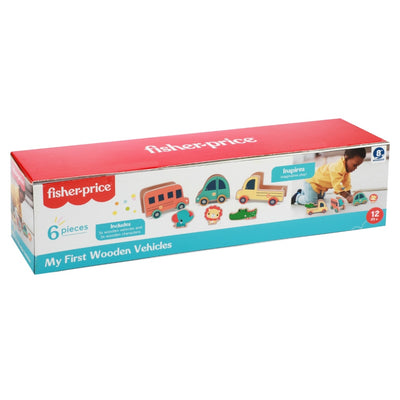Fisher Price Vehicles Dierenset Wood, 6dlg.