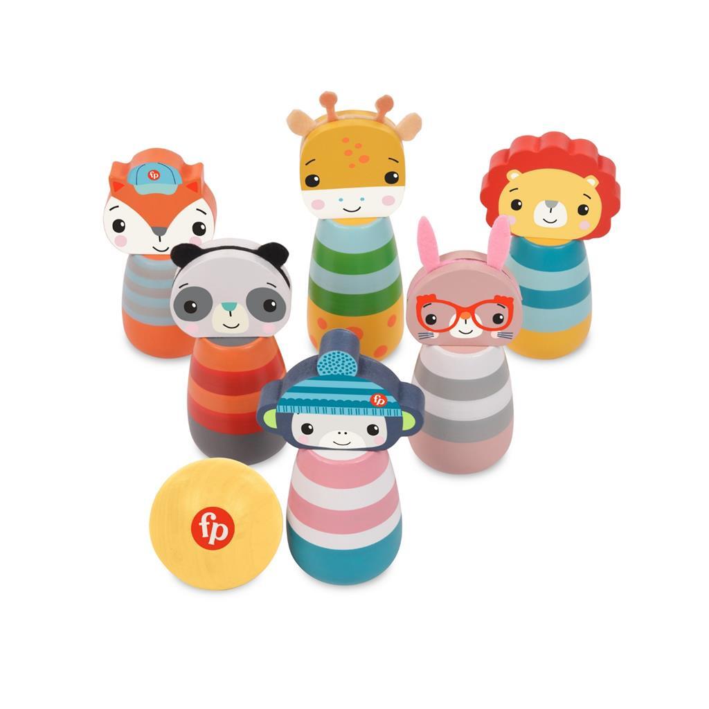 Fisher price jeu de quilles en bois animaux