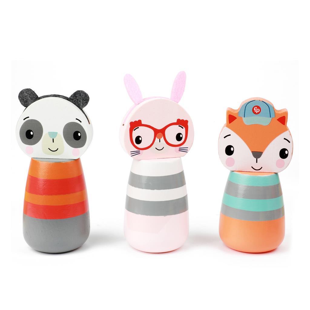 Fisher price jeu de quilles en bois animaux