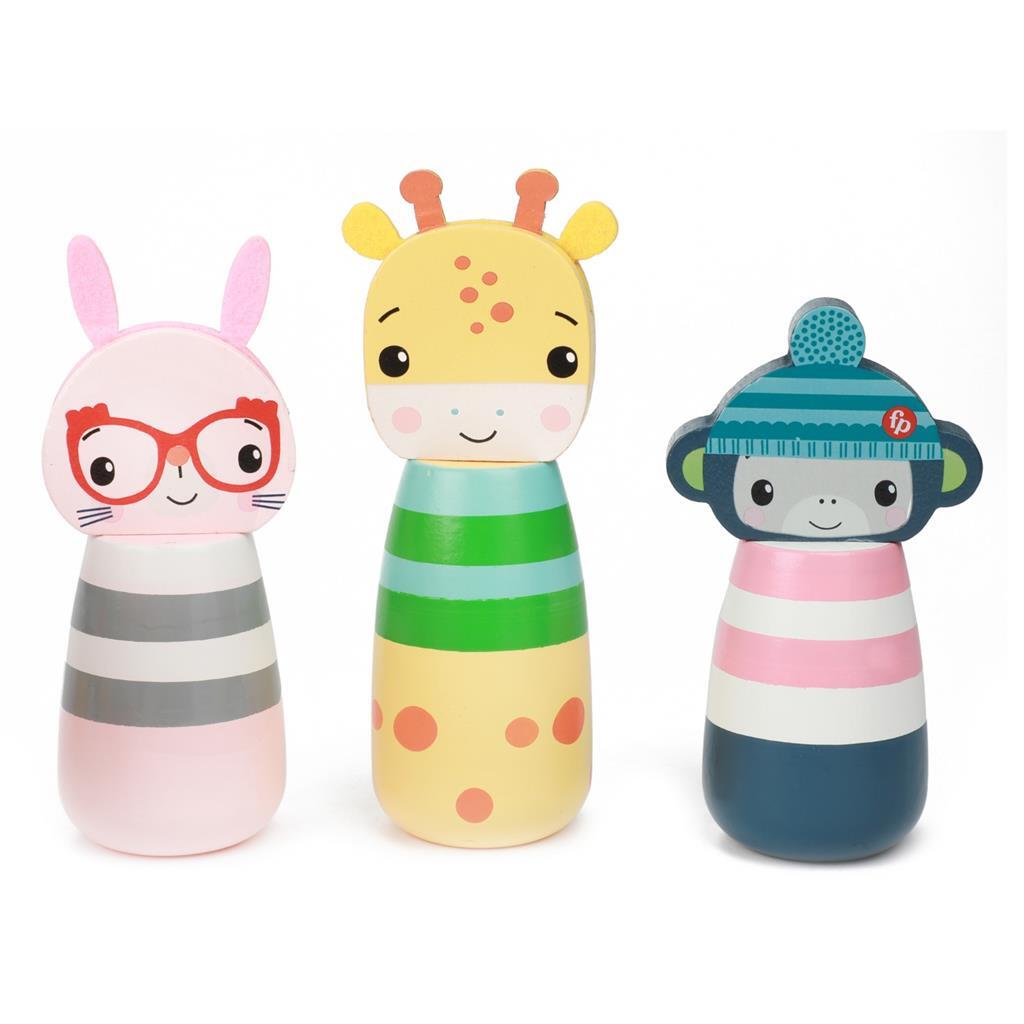 Fisher price jeu de quilles en bois animaux