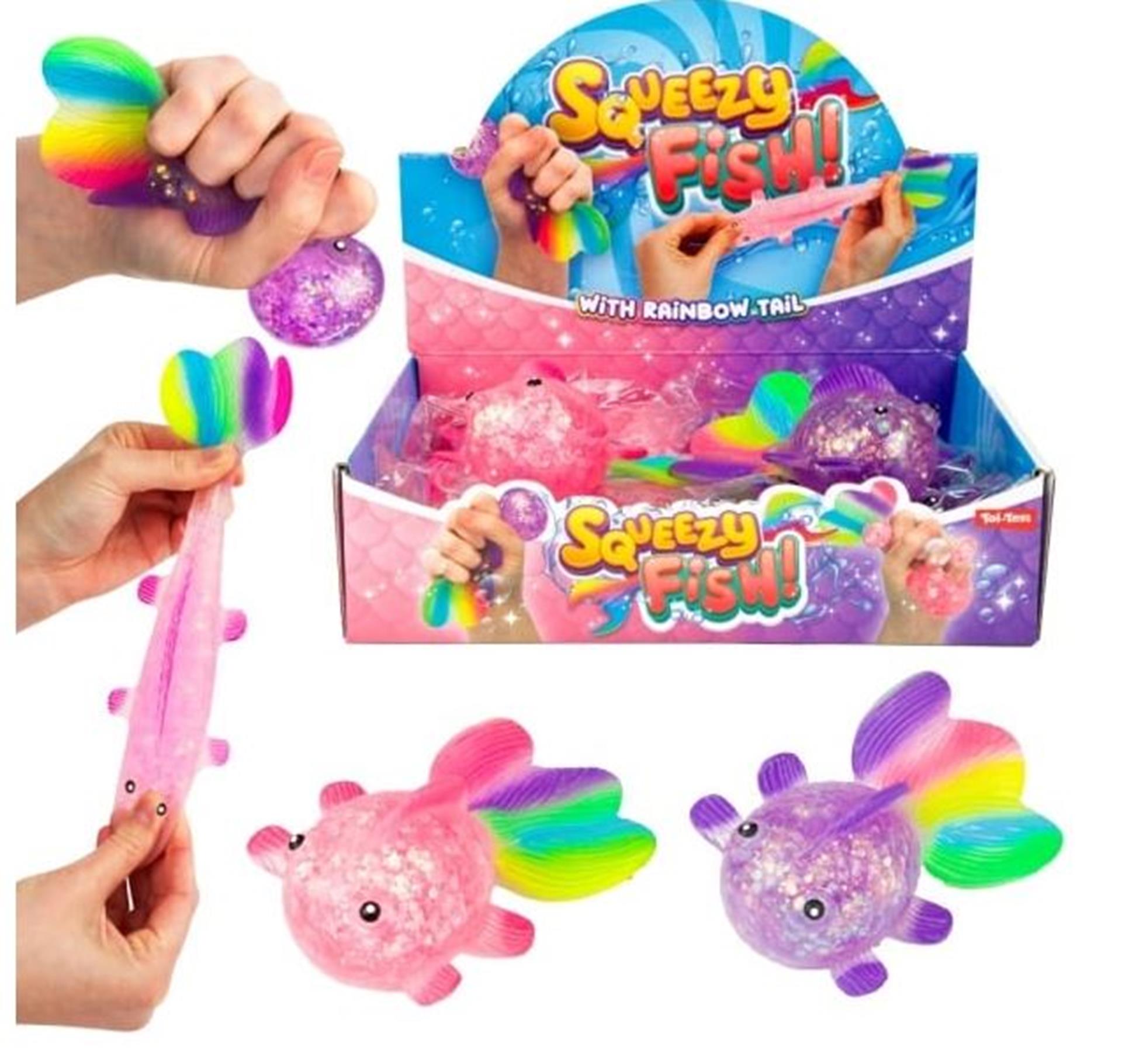 Toi-toys presser poisson sucre paillettes extensible