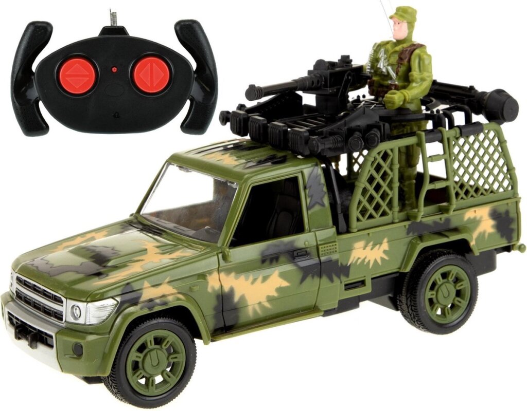 Army Army Auto Jeep militaire avec soldat RC