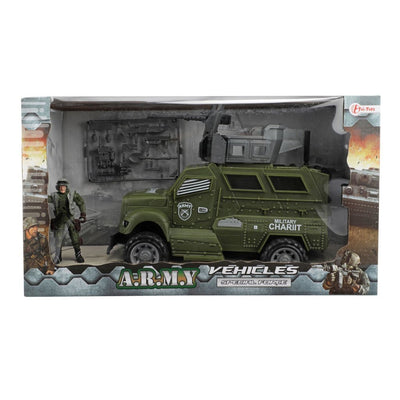 Véhicule militaire de l'armée + soldat et accessoires diverses versions
