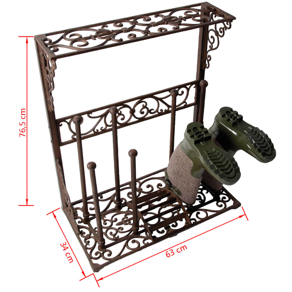 Esschert Design Esschert Design Boot Rack Taille L Fonte Iron LH44