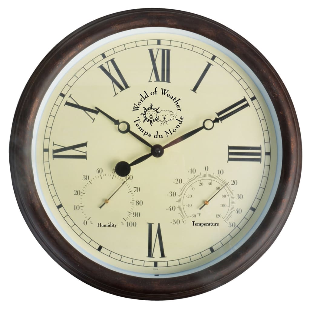 Esschert Design Esschert Design Station horloge avec thermo-hygromètre 30,5 cm TF009