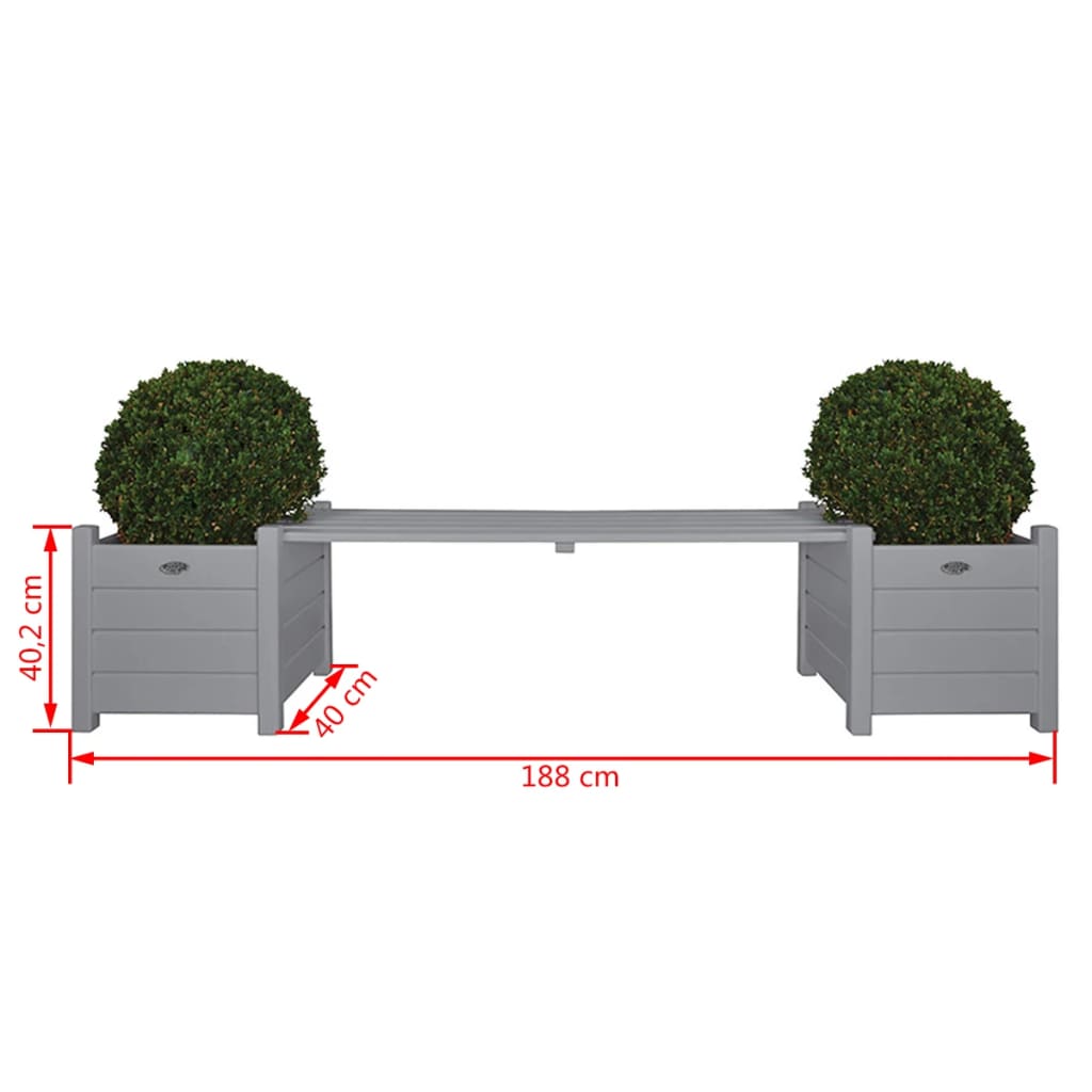 DESIGNE ESSCHERT SOFNE DE DESIGNE ESSCHERT AVEC PLANTER GREY CF33G