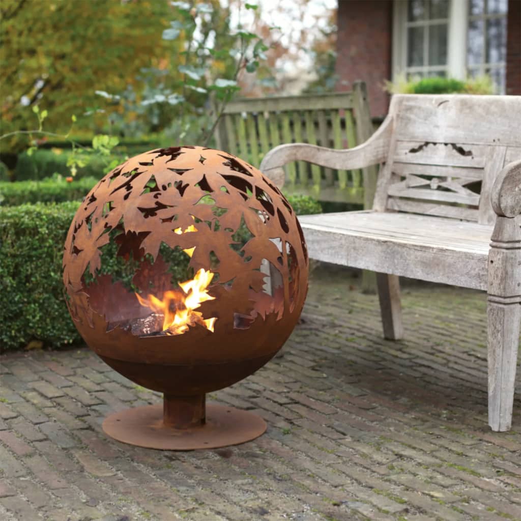 Esschert Design Esschert Design Fire Korf Laser Feuilles coupées Rust -Colored FF293