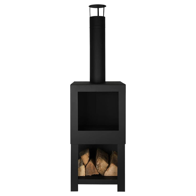 Esschert Design Esschert Design Garden Fiche avec un stockage en bois noir FF410