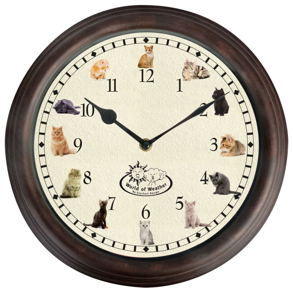 Esschert Design Esschert Design Klock avec des sons de chats
