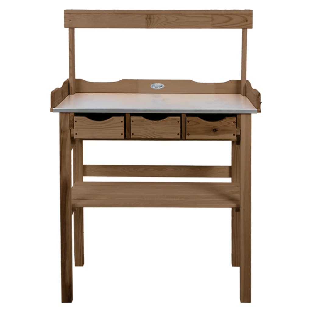 Esschert Design Esschert Design Botto Table avec tiroir et marron en grille
