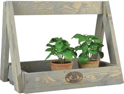Conception Esschert Rack de plante en bois design Esschert 29x39.2x28.9 cm Gray