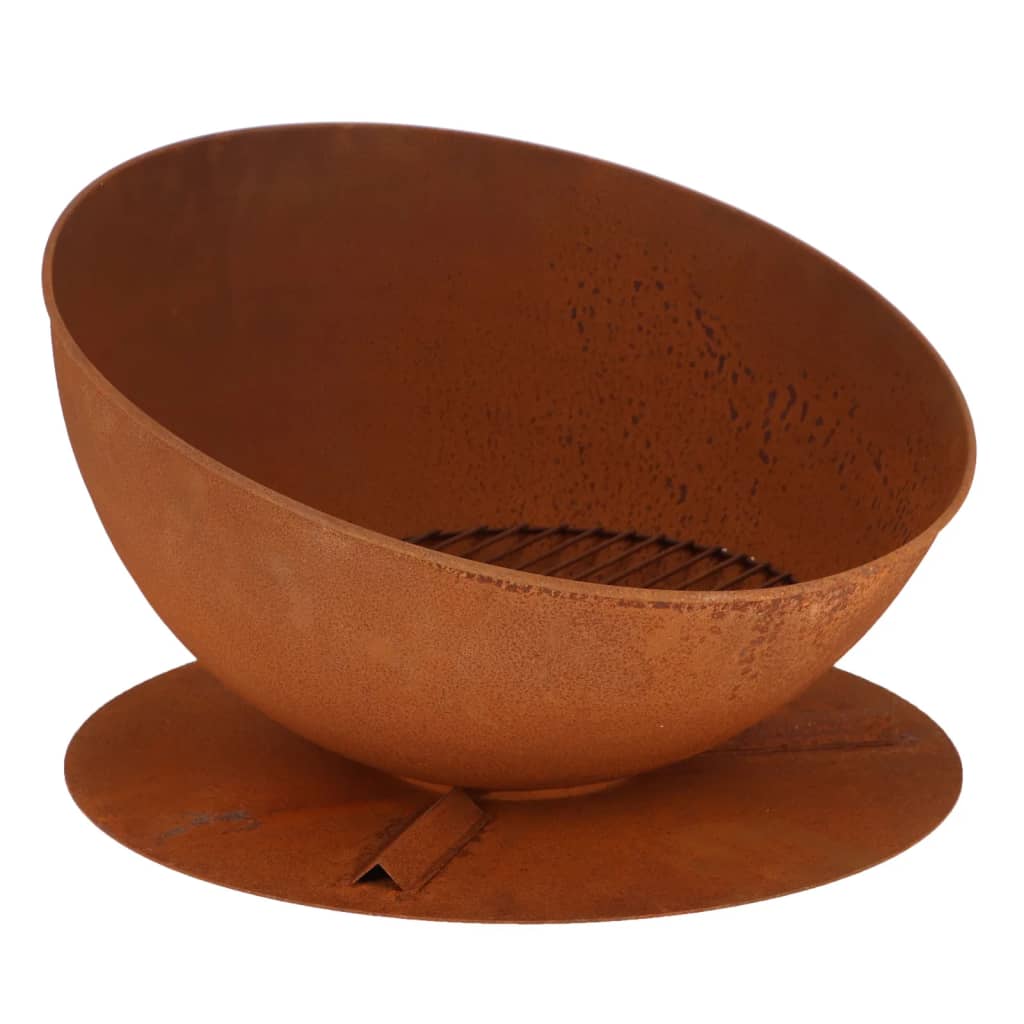 Esschert Design Esschert Design Fire Bowl Hellend sur le disque Rust -Colored