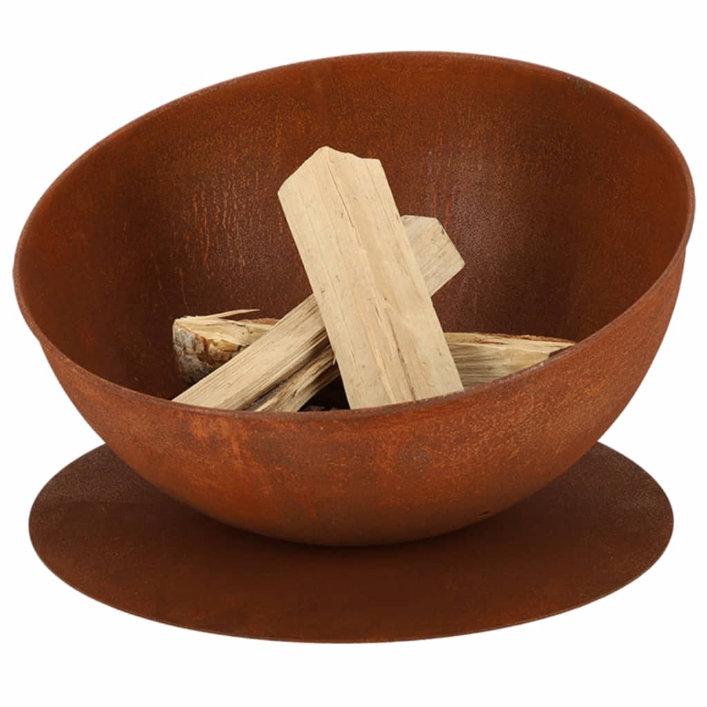 Esschert Design Esschert Design Fire Bowl Hellend sur le disque Rust -Colored