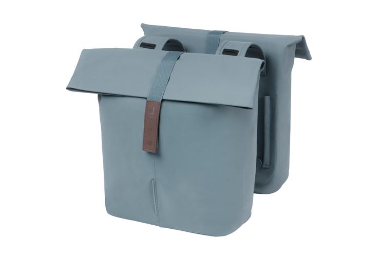 Basil Tas City Dubbel - Cuir de vegan - Bleu graphite