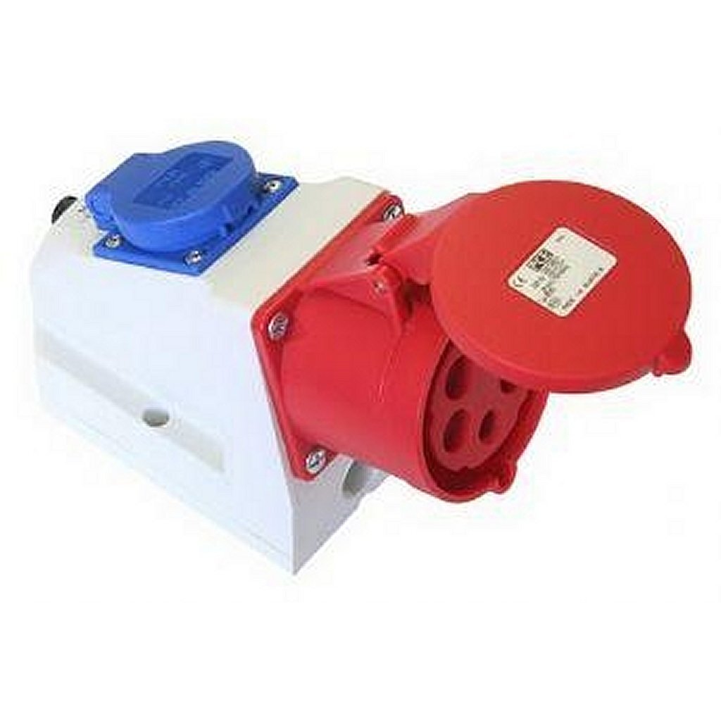 ABL ABL CEE PLIGNE POWER avec 2 tubes de contact gris bleu rouge